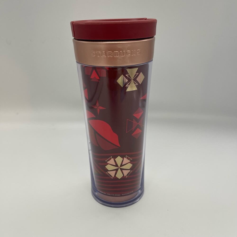 Starbucks Christmas Poinsettia Insulated Tumbler Cup Holiday Mug